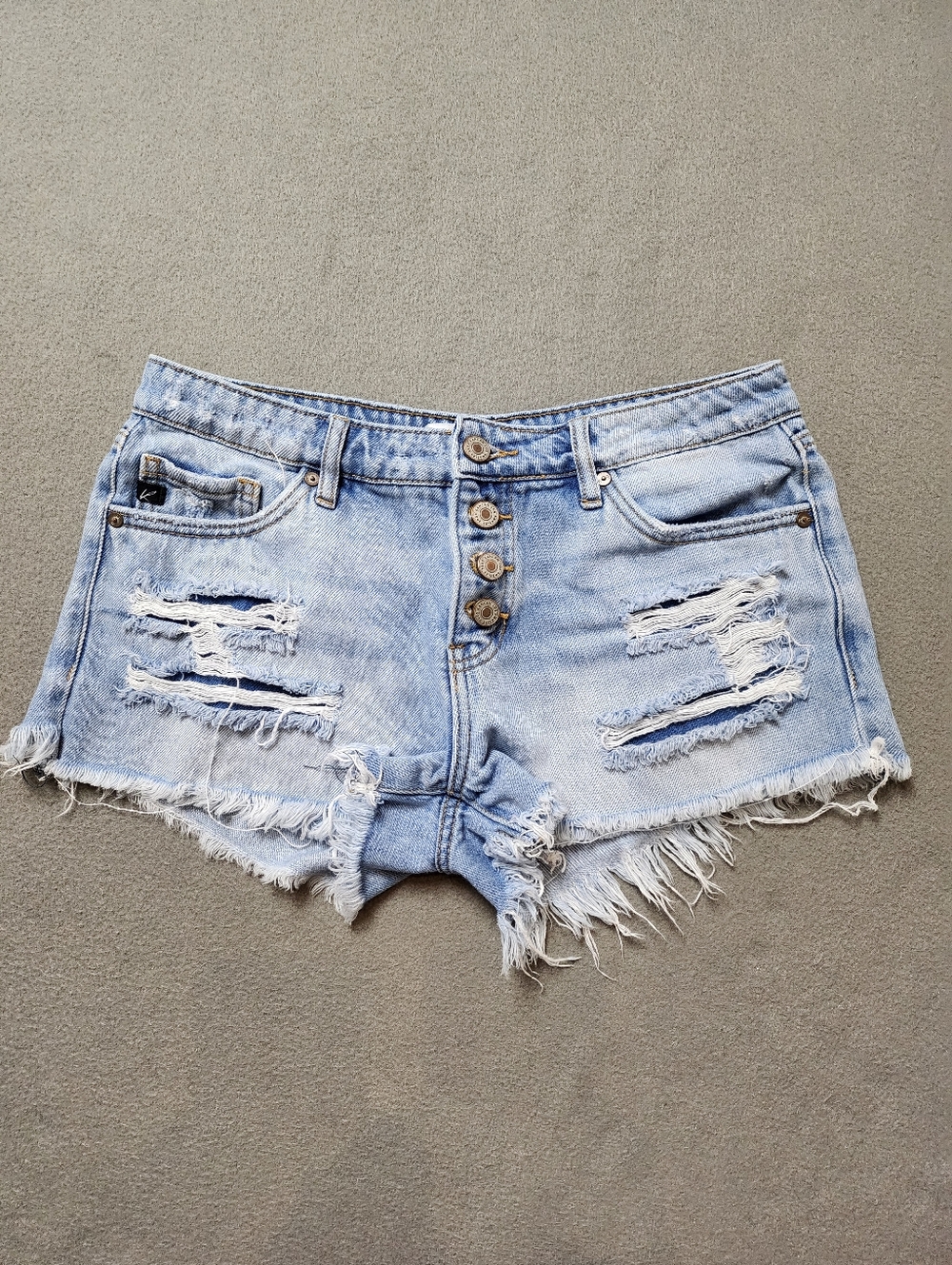 Kancan - Presley Mid Rise Boyfriend Shorts Distressed Sz 5 / 26